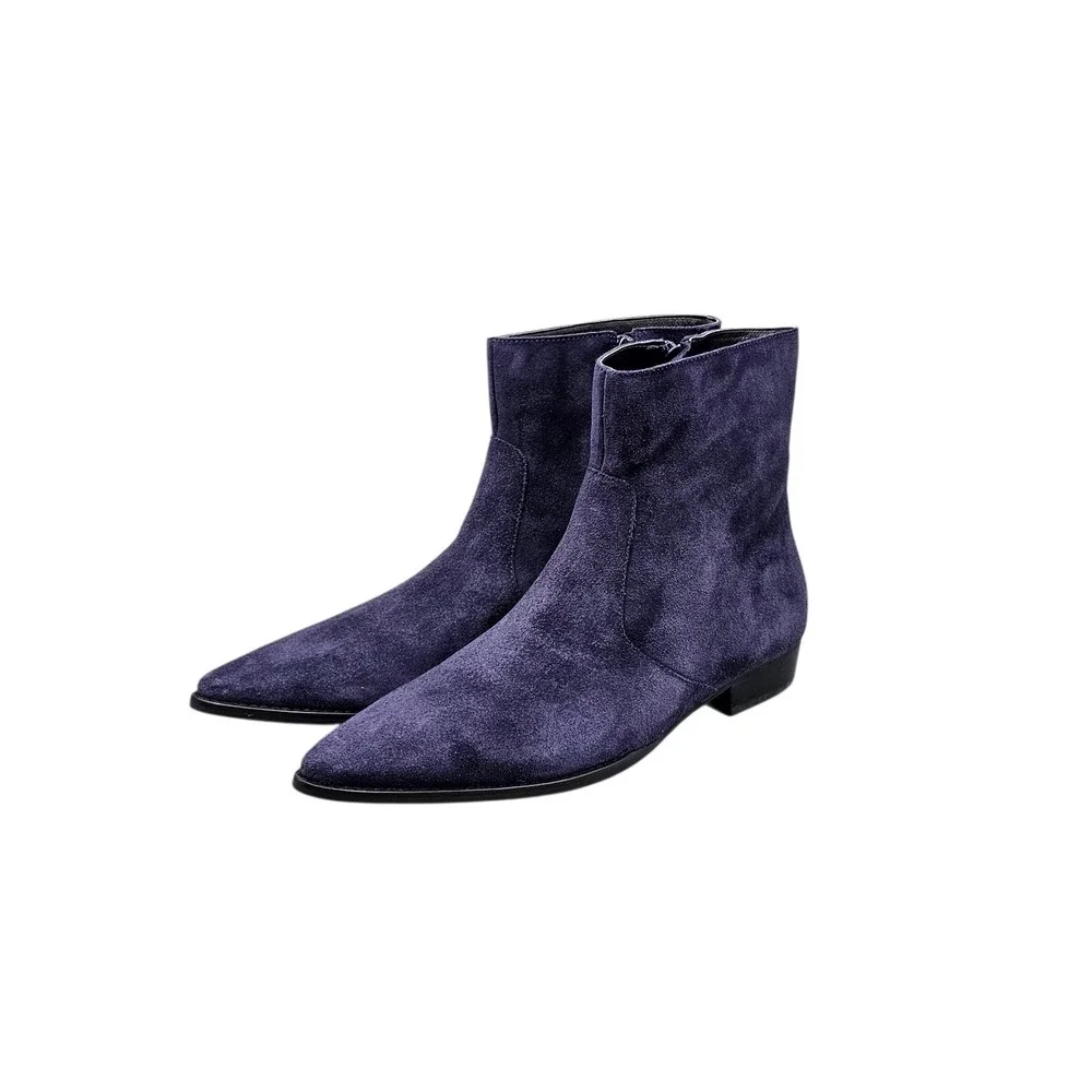 Matisse Women's Size 7.5 M US NWOB Bliss Blue Suede Leather Pointed Toe‎ Booties